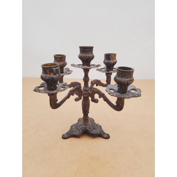 Vintage candelabra candle holders/ 5 arm candelabras/ candelabra perfect for - Picture 3 of 10